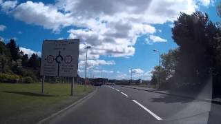 Driving Along Riverside Drive On Visit To Dundee Scotland