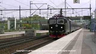 preview picture of video 'SJ Rc6 1387 with passenger train in Hallsberg, Sweden'