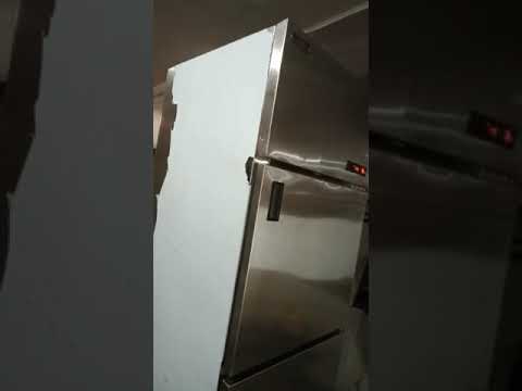 Stainless Steel Electricity Double Door Commercial Refrigerator, For Commercial Use