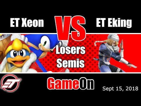 GameOn#1 - SSB4 Losers Semis - ET Xeon (Sonic/Dedede) VS ET Eking (Sheik)