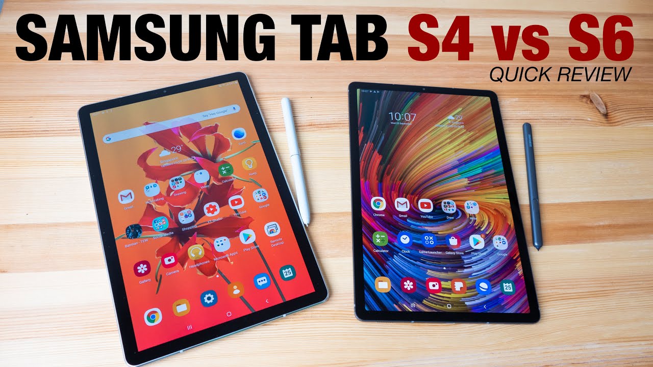 Samsung Tab S4 vs S6 (quick comparison review)