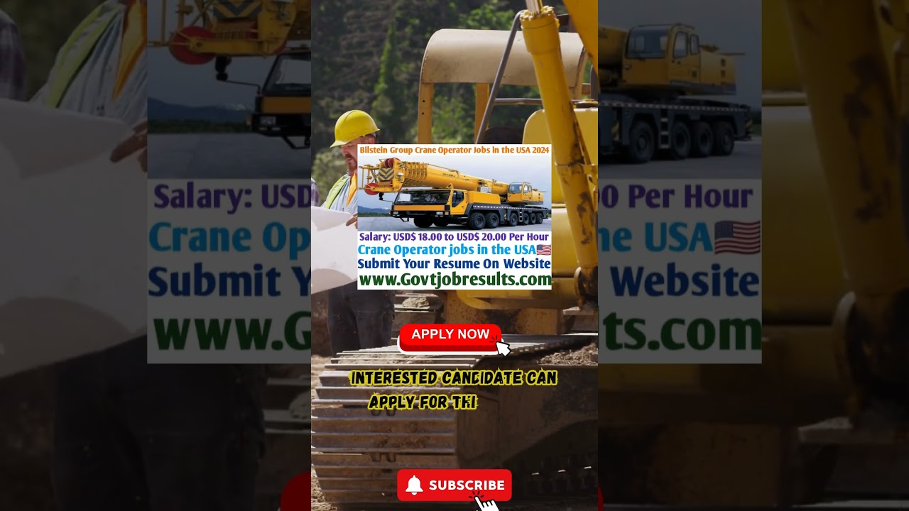Biliston is Hiring crane operator Jobs #shorts #youtubeshorts #job