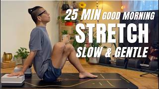 Download lagu 25-Min Gentle Morning Yoga Stretch | Relieve Tight Hips, Back, Neck & Hamstrings mp3