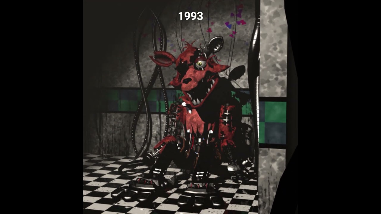 FNAF Withered Foxy over the years