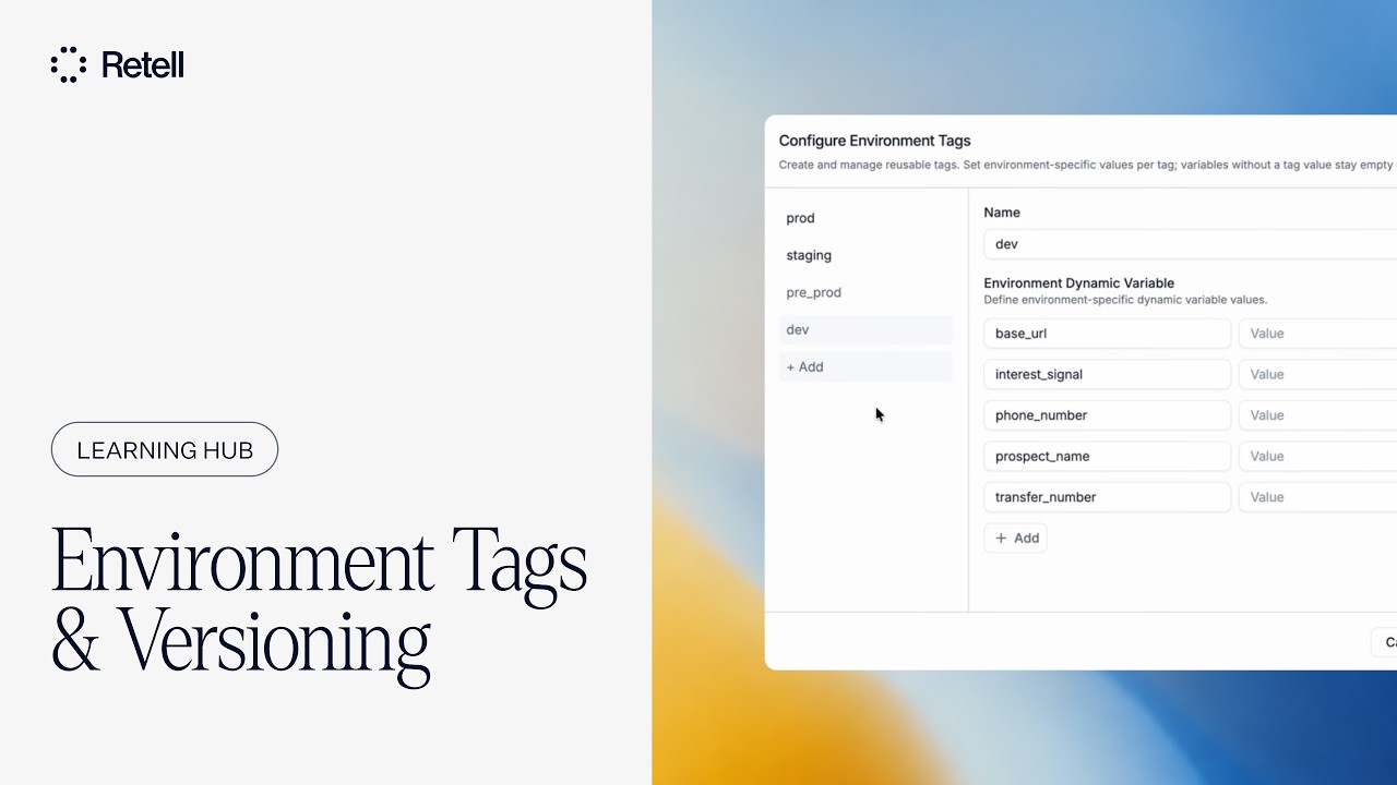 How to Use Versioning and Environment Tags with Retell AI video thumbnail