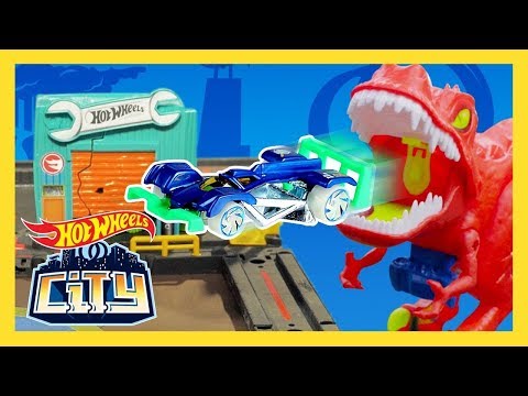Monstruoso T-REX EARTHQUAKE sacode a HOT WHEELS CITY! | Hot Wheels City | Hot Wheels Português
