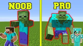 Minecraft: NOOB VS PRO!!! - ZOMBIE MUTANT EXPERIMENTS IN MINECRAFT!