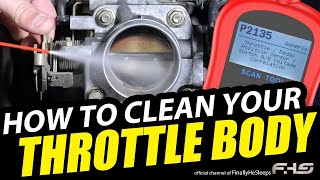 HOW TO CLEAN A THROTTLE BODY (w/o removing) - P2135 Code Fix (P0122, P0123, P0223) #cars #diy
