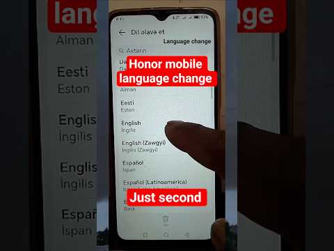Honor mobile Language change kaise kare 👇 language change in mobile 📲 Change language honor mobile