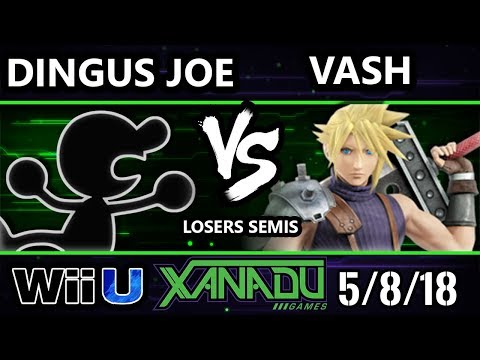 S@X 249 Smash 4 - Dingus Joe (Game and Watch) Vs. Vash (Cloud) - Wii U Losers Semis