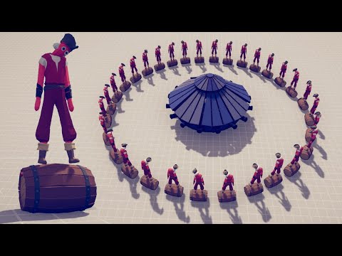 Barrel Roller against all units Totally Accurate Battle Simulator legacy