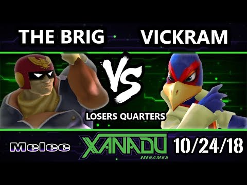 S@X 273 SSBM -  The Brig (Captain Falcon) Vs.  Vickram (Falco) - Smash Melee Losers Quarters