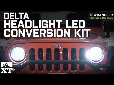 Jeep Wrangler Delta Headlight LED Conversion Kit - H13 (2007-2018 JK) Review & Install