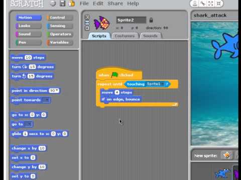 Scratch Programming Shark Attack Game 1