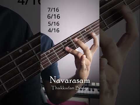 Navarasam Tutorial (Guitar Riff) | Thaikkudam Bridge | Easy Bass Lesson  #basscover #navarasam