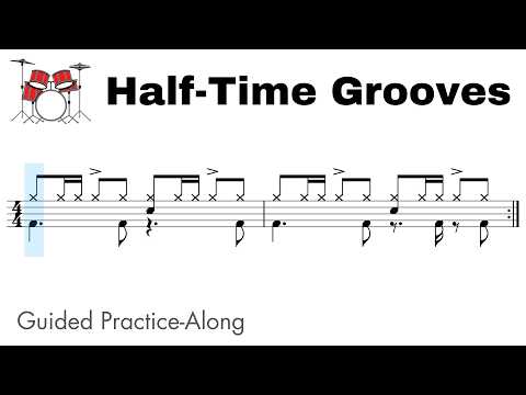 4 Half-Time Grooves for Serious Drummers 🥁🔥 Guided Practice-Along (Intermediate/Advanced)