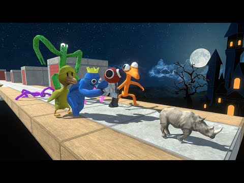 Rainbow Friends Escape Challenge - Animal Revolt Battle Simulator