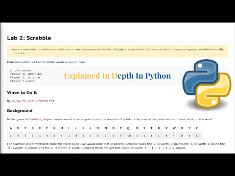 CS50 Lab 2 Scrabble Explained In Python
