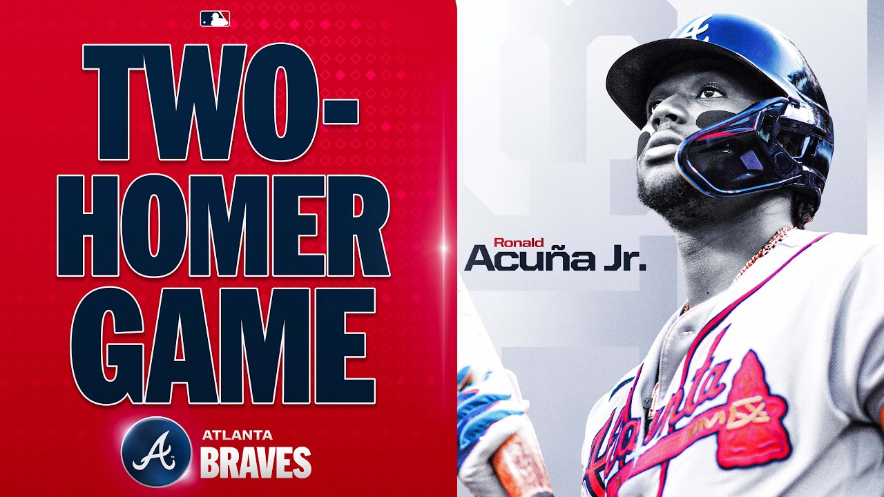 Ronald Acuña Jr. crushes SECOND homer of the game 💪 (His 4th homer in 3 days!!) | MLB Highlights