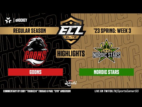 ECL Elite Spring '23 W2 HIGHLIGHTS | Goons vs. Nordic Stars - NHL 23 EASHL 6s Gameplay