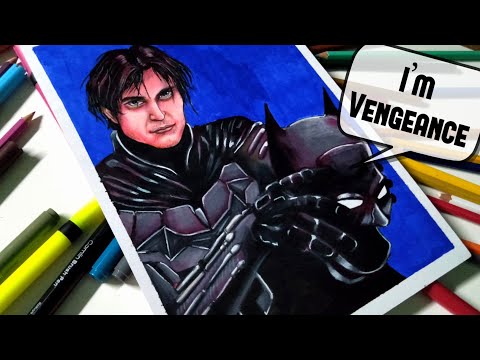 The Batman || Drawing With Brush Pens