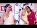 Actress Mrunal Thakur Visuals Red Carpet Of NBT Utsav 2022 Manastars