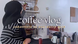 Homebody life • daily coffee routine, favourite almond milk latte, organize my bar counter setup, ✨🔮