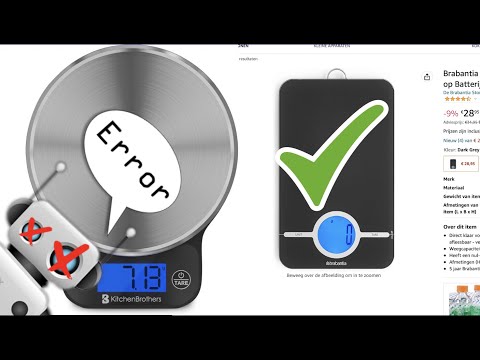 Kitchenbrothers vs Brabantia kitchen scale. Non drifting. Non jumping scales. de beste weegschaal.