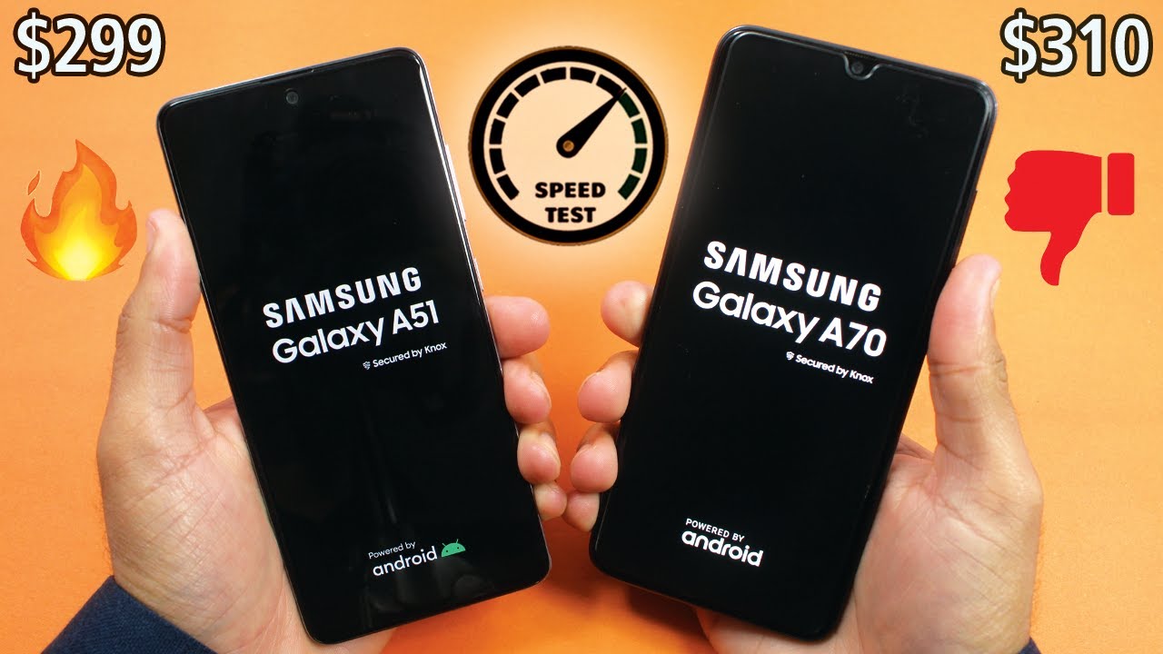 Samsung Galaxy A51 vs Samsung Galaxy A70 Speed Test! (4K)😱🔥