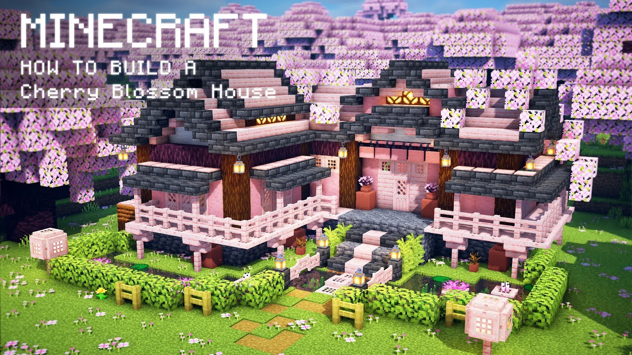 Minecraft: How To Build a Cherry Blossom House - YouTube