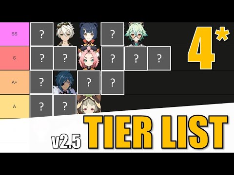 Genshin Impact 2.5 2.6 Tier List - Rating all 4 stars