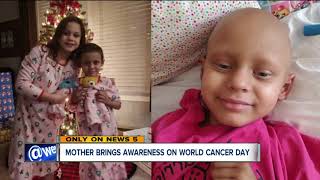 Mother hopes World Cancer Day inspires others to advocate for kids