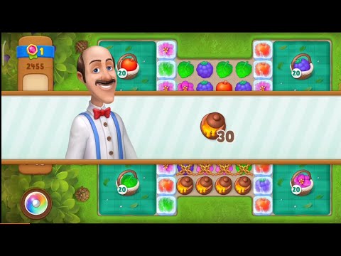 Gardenscapes Level 2455 Walkthrough "No Boosters Used"
