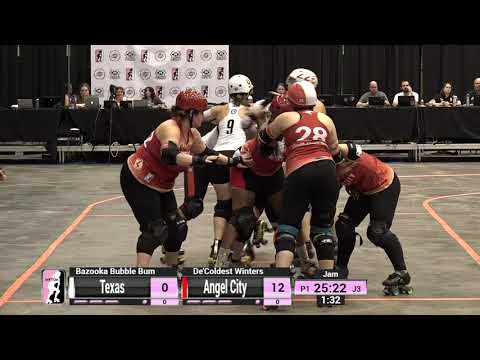 Texas vs Angel City - 2019 International WFTDA Playoffs: Winston-Salem Game 16