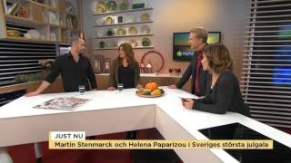 Martin Stenmarck och Helena Paparizou är med i Sveriges största julgala - Nyhetsmorgon (TV4)