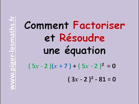 How to factor and solve an equation | 9th grade and high school | Piger-lesmaths
