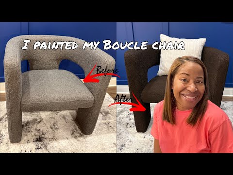 I PAINTED MY BOUCLE CHAIRS! MISTAKE OR NO? Series 1 of Redecorating My House...