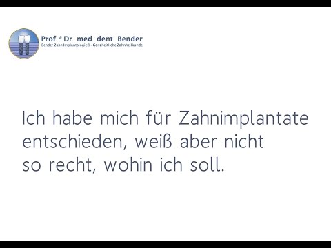 Entscheidung Zahnimplantat - Wohin soll ich gehen?