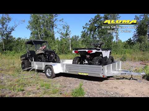 2024 ALUMA 81 Series Tandem Axle Utility Trailers Bi-fold Tailgate Side Ramp 180 in. in Adams, Massachusetts - Video 1