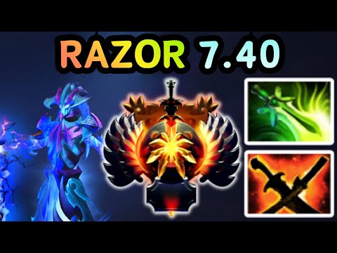 🔥 NEW PATCH 7.40 RAZOR OFFLANE NO DAMAGE NO ESCAPE | DOTA 2 GAMEPLAY 🔥