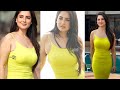 Puja Banerjee Cute Yellow Dress Review Vertical Songs 4K