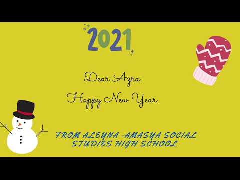 Let's write a new year card to one of your project partner