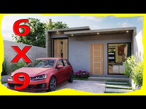 SMALL and ECONOMIC House of 6x9 Meters ONE FLAT with 2 BEDROOMS