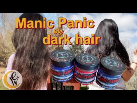 Dying my Dark Hair Blue, Purple, and Red with Manic...
