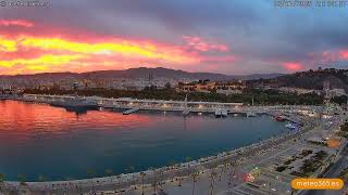 Atardecer en el Aeropuerto y Puerto de Málaga - TIME LAPSE de nuestras cámaras meteorológicas