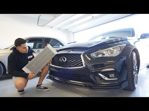 Bms heat exchanger install Infiniti Q50 Q60 | More power more cooling