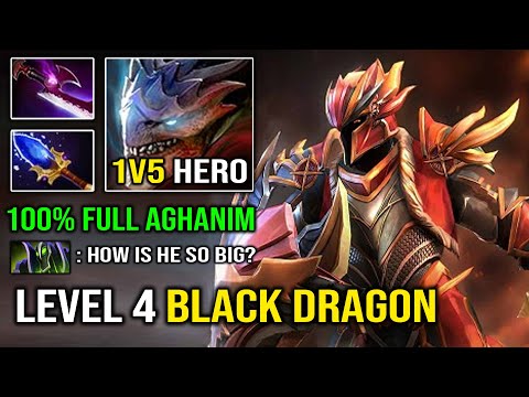ELDER BLACK DRAGON IS BACK 1v5 Giant Dragon Knight 100% Full Aghanim Effect Dota 2
