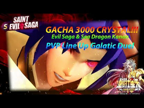 GACHA 3000 CRYSTAL!!! Evil Saga and Sea Dragon Kanon + PVP | Saint Seiya Awakening