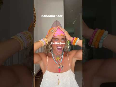 Beach HAIRSTYLE 🏖️ with bandana #hairstyle #grwm #shorts
