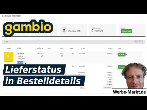 Gambio Lieferstatus in Bestelldetails
